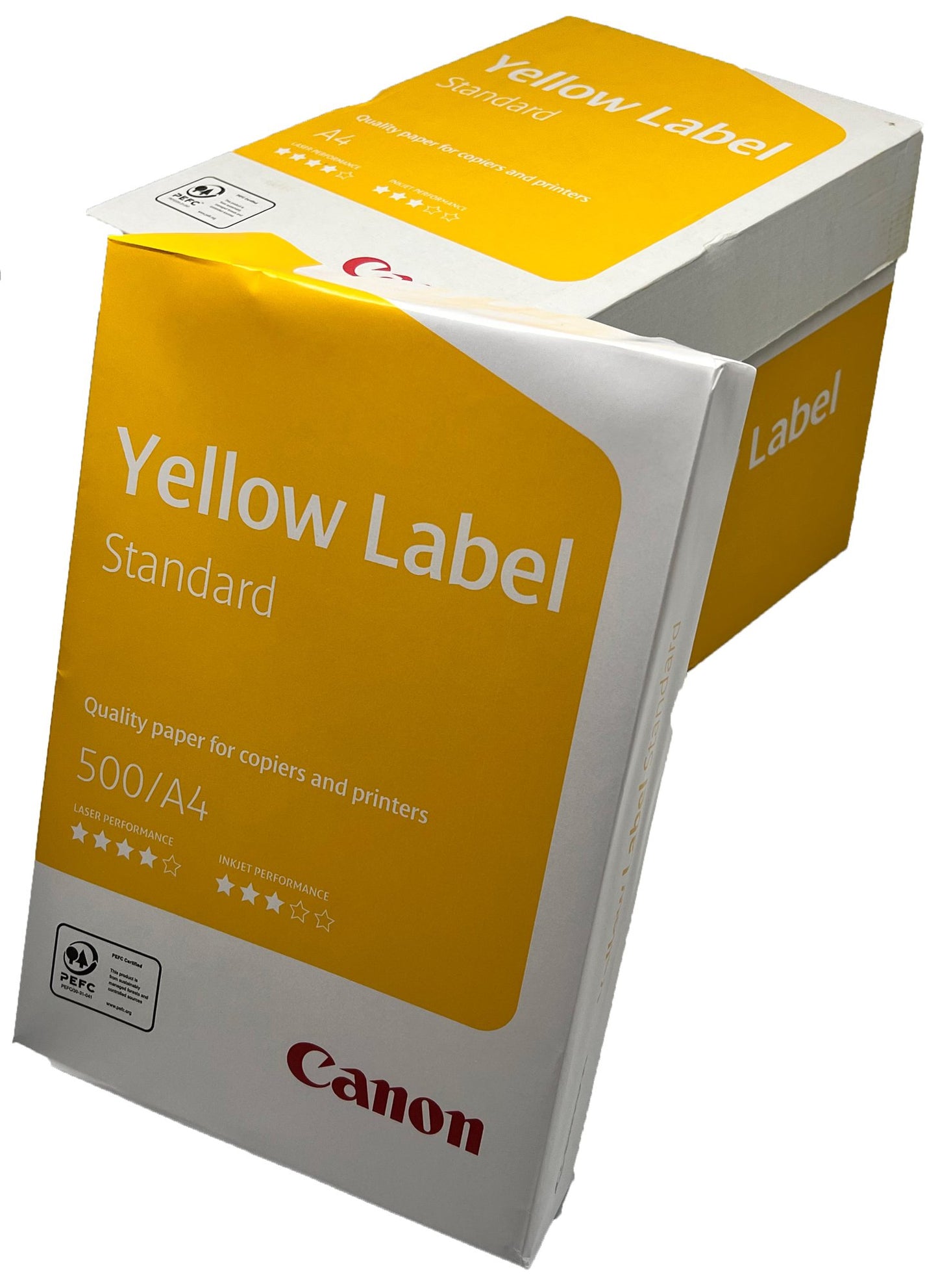 Canon Yellow Label Standard PEFC A4 White Paper Pack of 5 Reams of 500 80GSM