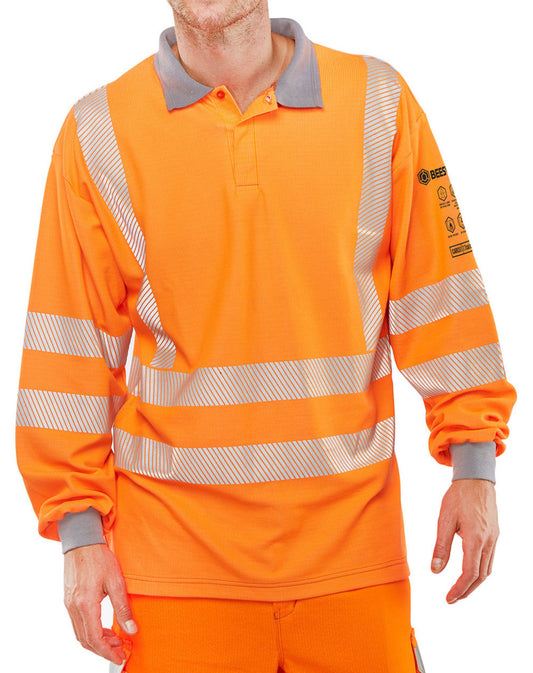 Beeswift Arc Flash GO-RTPolo Shirt Orange 4XL