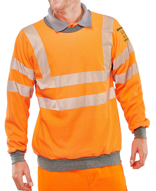 Beeswift Arc Flash GO-RT Sweatshirt Orange 3XL