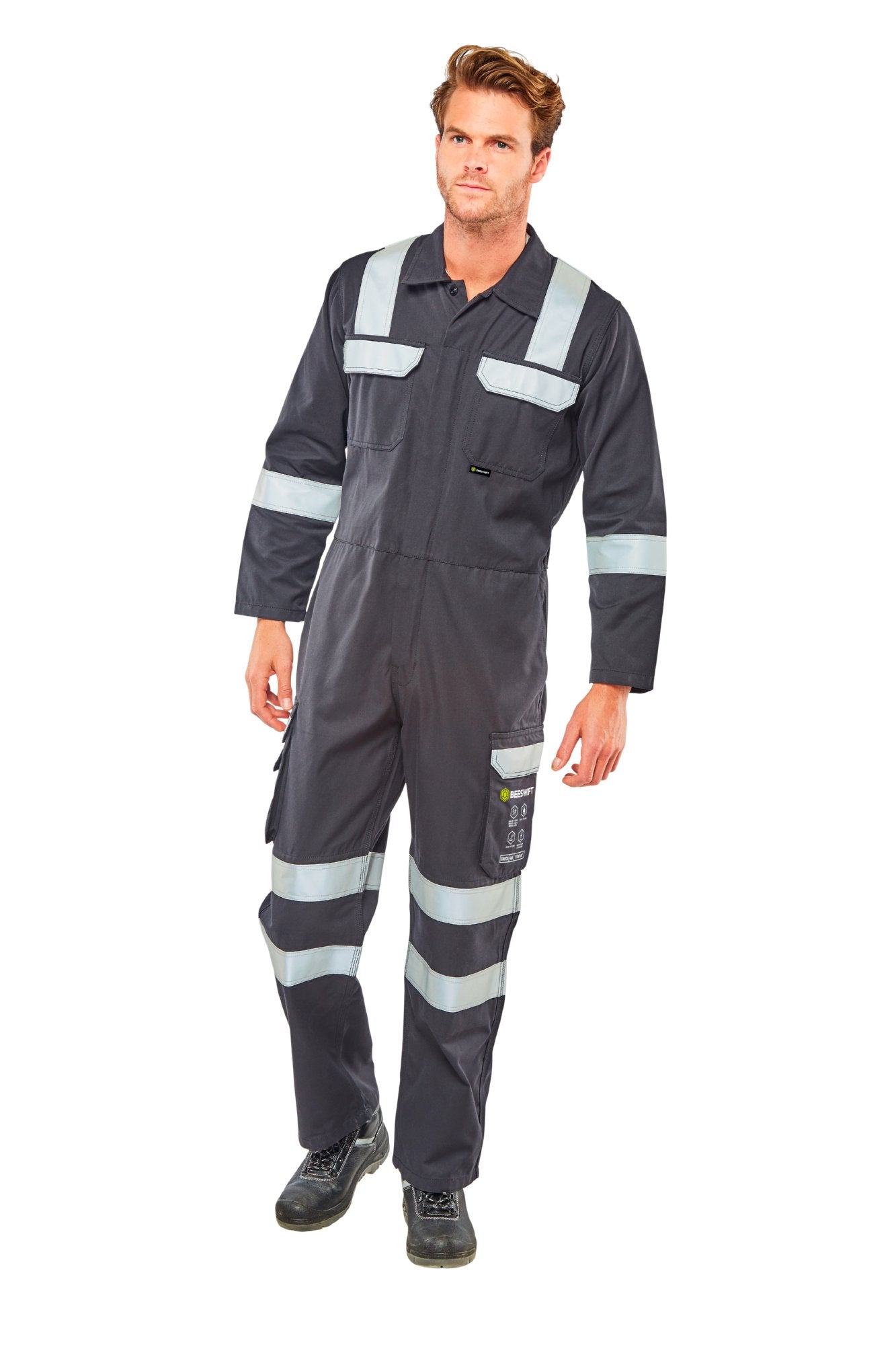 Beeswift Arc Flash Coverall Navy Blue 54