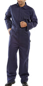 Beeswift Cotton Drill Boilersuit Navy Blue 54