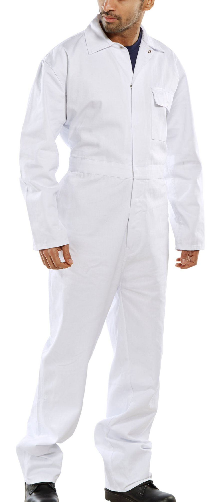 Beeswift Cotton Drill Boilersuit White 54