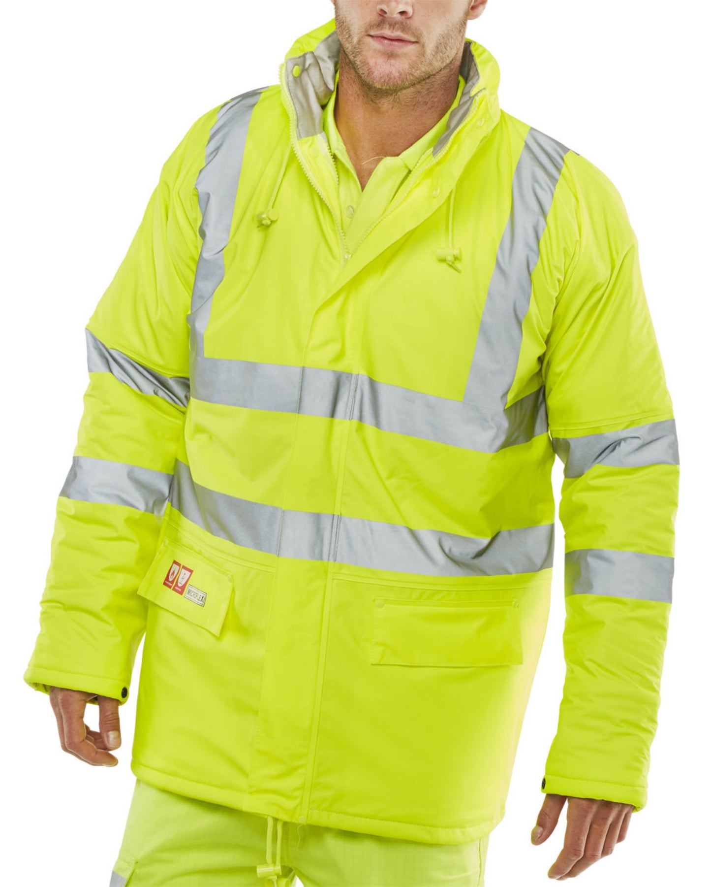 Beeswift Fire Retardant Anti-Static Padded Jacket Saturn Yellow 3XL