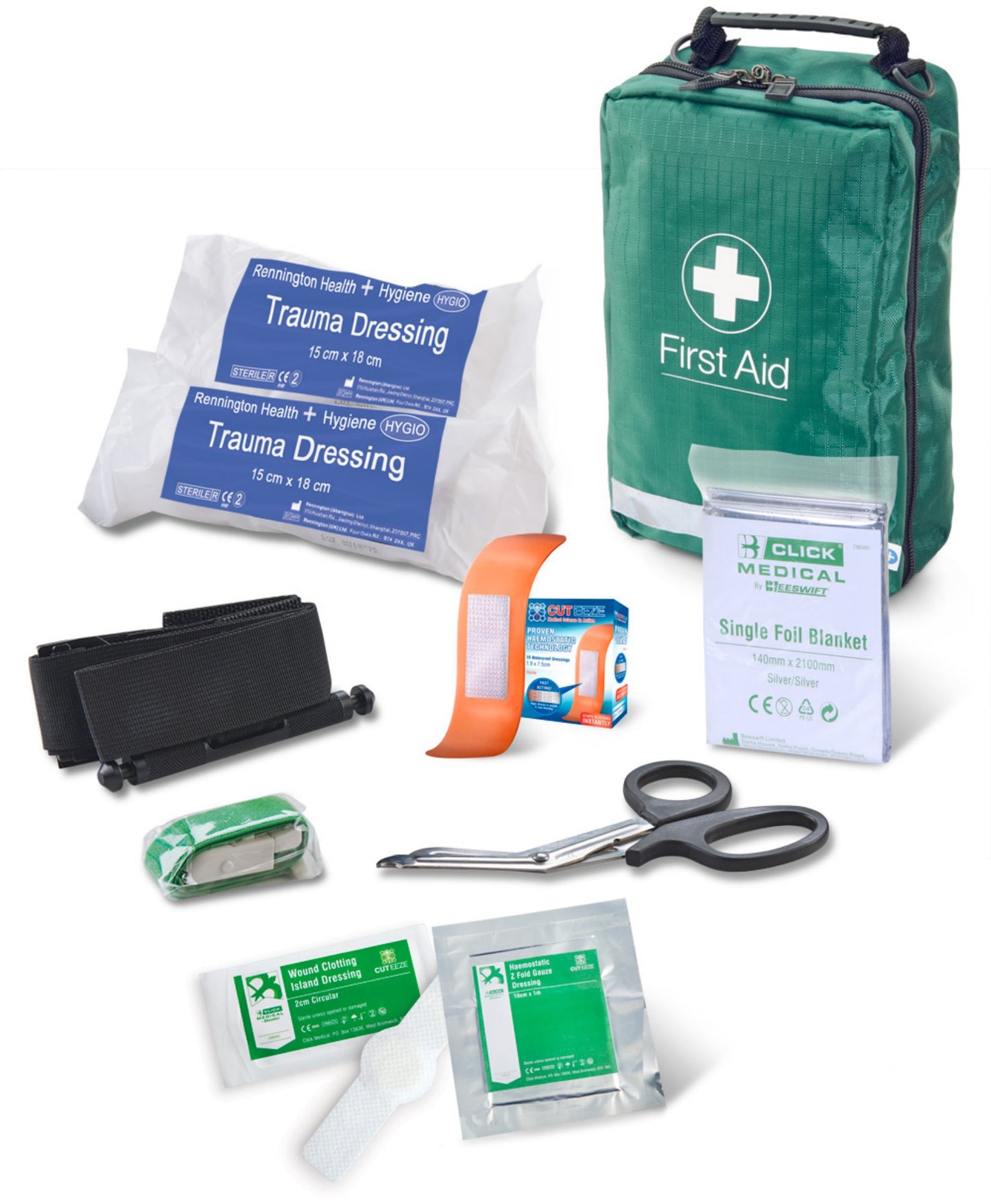 Click Medical Bs8599-1:2019 Critical Injury Pack Medium Risk In Bag