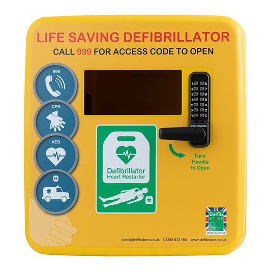 Click Medical DEFIBRILLATOR POLYCARBONATE CABINET C/W LOCK HEATER LIGHT