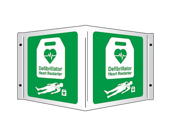 Click Medical AED 3D PROJECTING SIGN 43X23CM