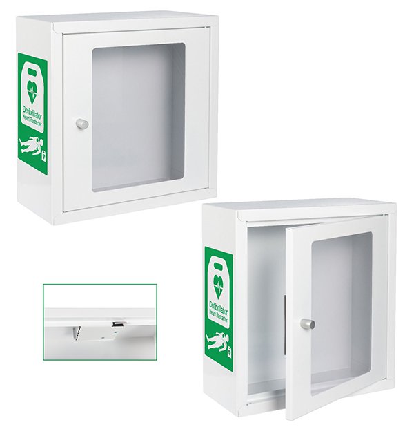 Click Medical INDOOR ALARMED DEFIBRILLATOR CABINET