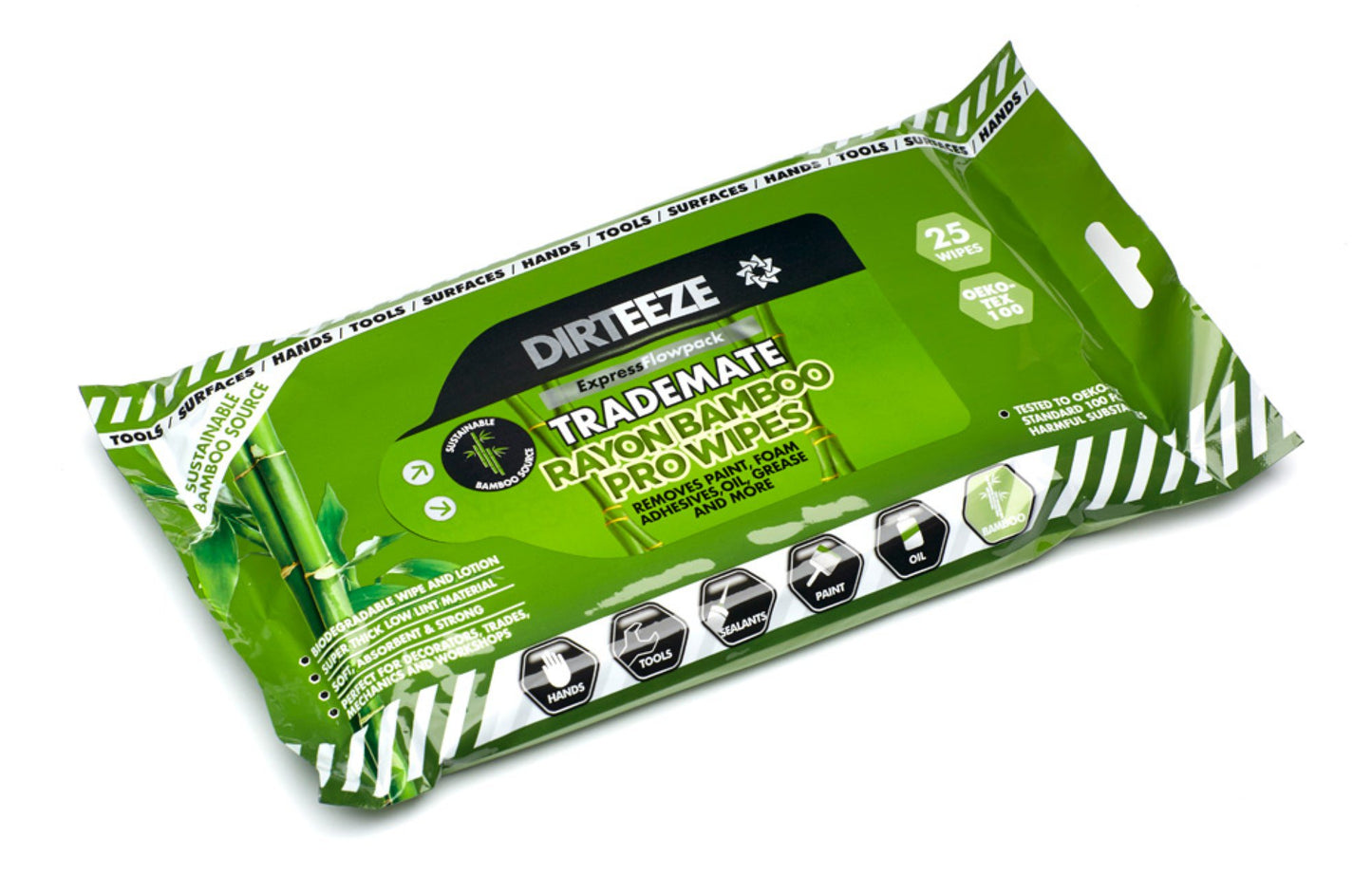 Dirteeze Trademate Bamboo Rayon Pro Wipes 25S