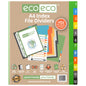 Eco Eco A4 50% Recycled Wide Index File Dividers - 1 Set of 12