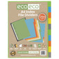 Eco Eco A4 50% Recycled Index File Dividers - 1 Set of 10