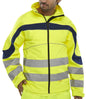 Beeswift Eton Hi-Viz Soft Shell Jacket Saturn Yellow / Navy S