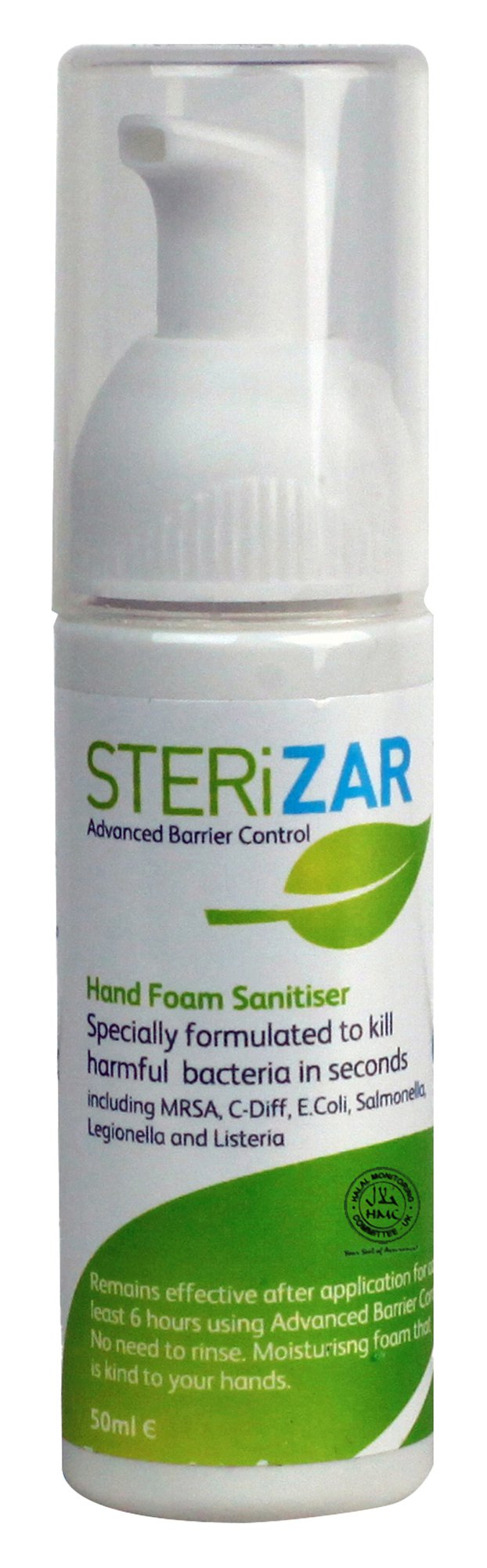 50ml SteriZar Alcohol Free Foam Hand Sanitiser