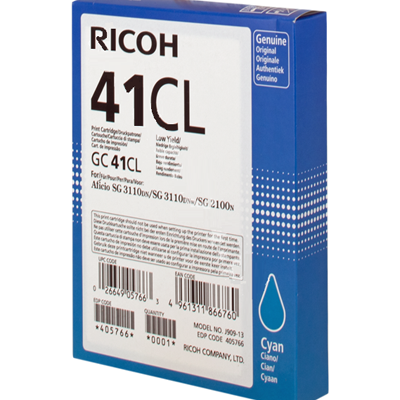 Ricoh SG2100 Cyan Gel Ink SY GC41CL  405766