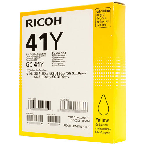 Ricoh SG2100 Yellow Gel Ink SY GC41YL  405768