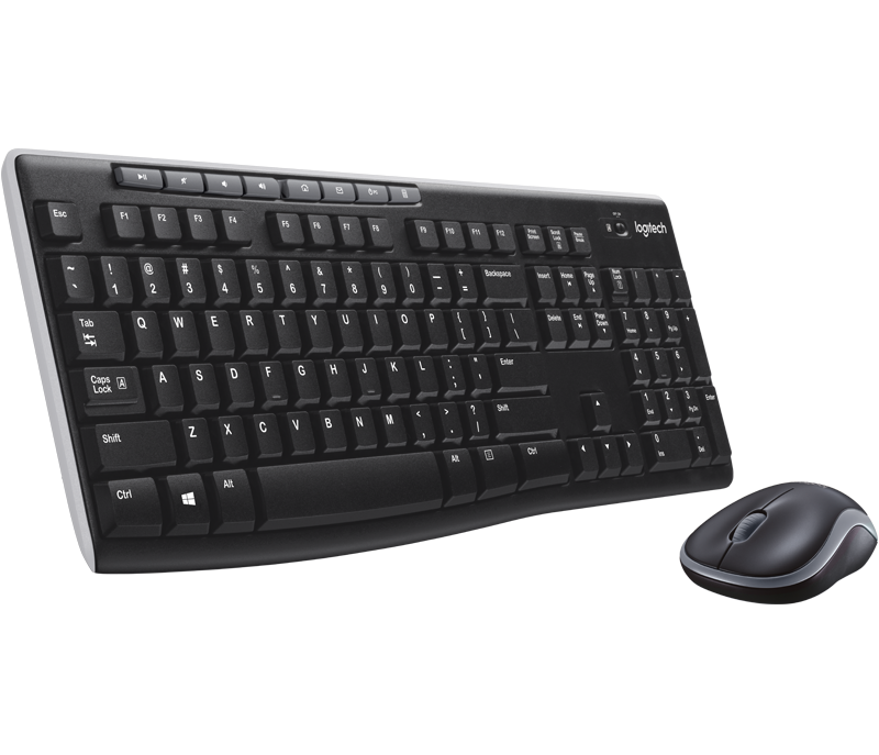 Logitech Wireless Combo MK270 Keyboard Mouse included USB Qwerty English Black