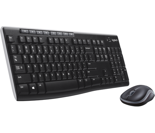 Logitech Wireless Combo MK270 Keyboard Mouse included USB Qwerty English Black