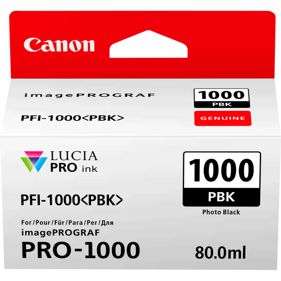 Canon 0546C001 PFI-1000PBK Photo Black Ink Tank