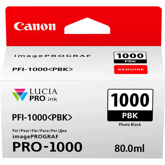 Canon 0546C001 PFI-1000PBK Photo Black Ink Tank