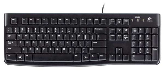 Logitech K120 Corded keyboard USB Qwerty English Black