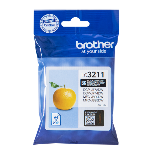 Brother LC3211BK Ink Cartridge Black 200 Pages