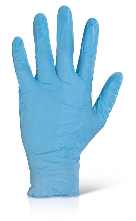 Beeswift NITRILE DISP GLOVE PF BLUE M PK1000