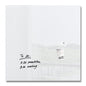 Wall Mounted Magnetic Glass Board 1000x1000x18mm - Super White