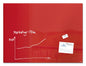 Wall Mounted Magnetic Glass Board 1200x900x18mm - Red