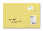 Wall Mounted Magnetic Glass Board 600x400x15mm - Matt Pastel Yellow