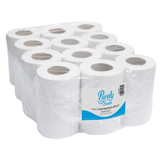 Purely Smile Mini Centrefeed Rolls 2ply