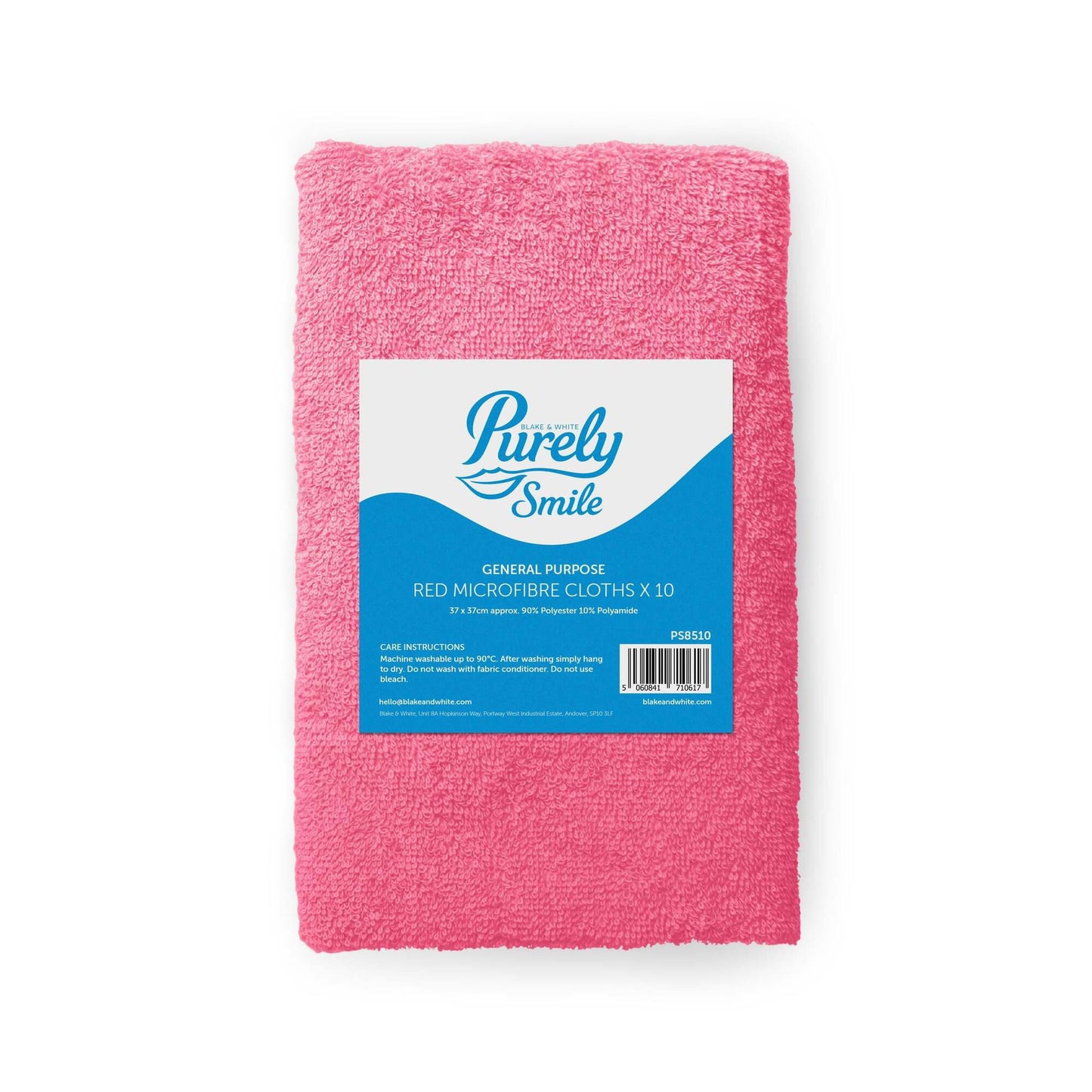 Purely Smile Microfibre Cloths Red Pack