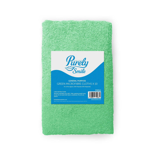 Purely Smile Microfibre Cloths Green Pac