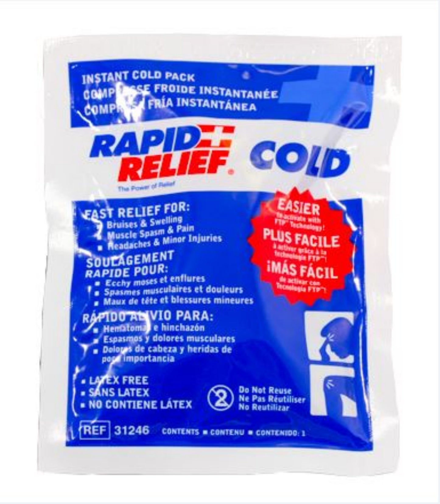 Rapid Aid Instant Cold Pack Small 4”X 6”