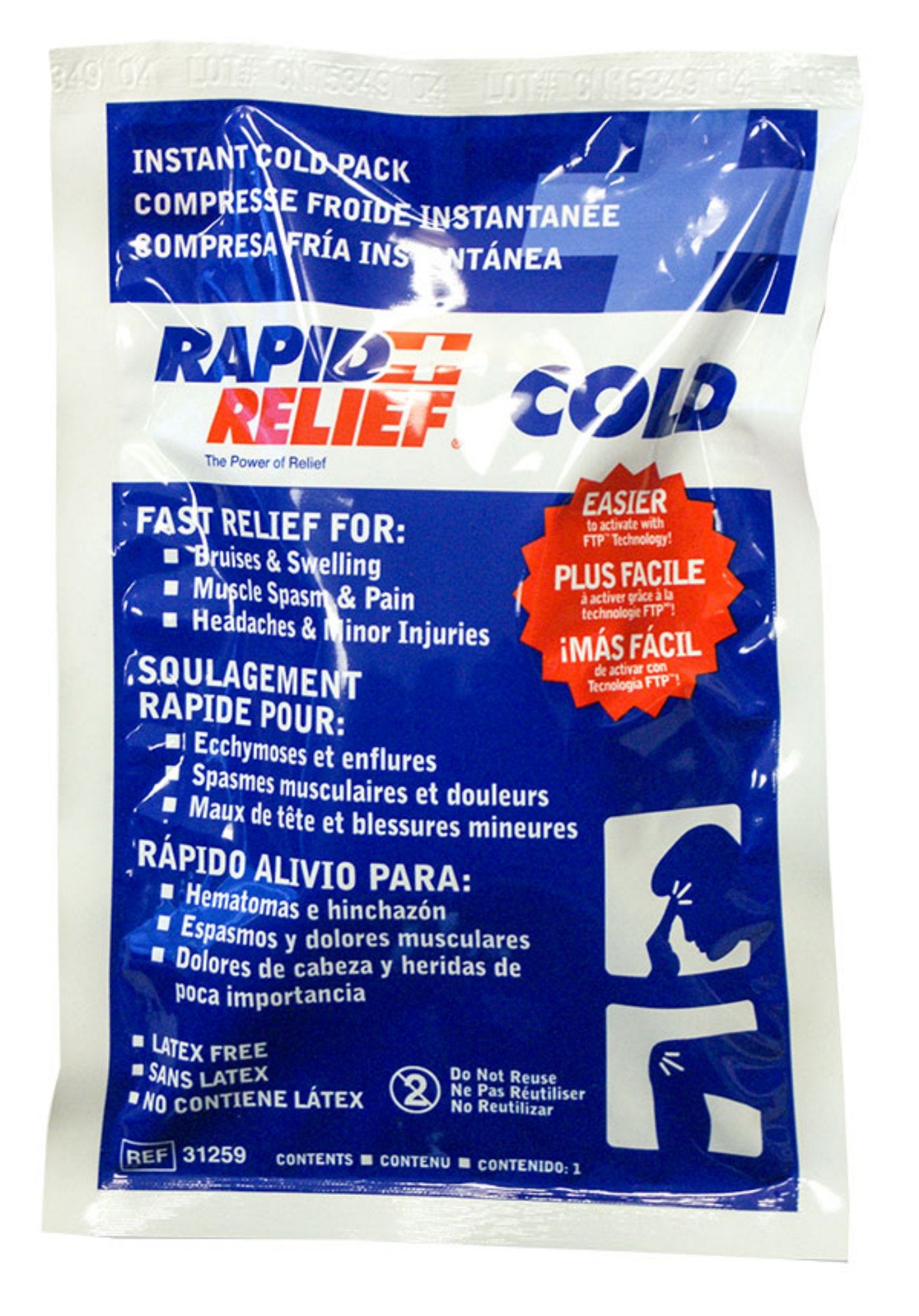 Rapid Aid Instant Cold Pack Large 5”X 9”