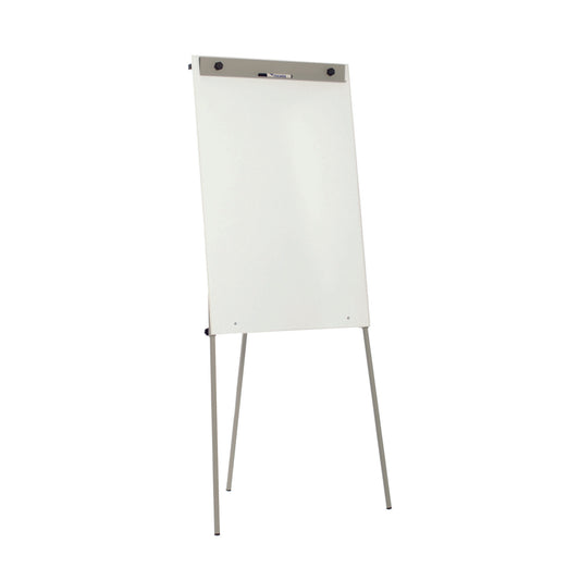 ROCADA VISUALLINE Tripod Flipchart with Melamine Dry-Wipe Surface (Height-Adjustable) - Grey