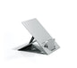 Oryx evo W - Specialised Ergonomic Laptop Stand with Document Holder for Oversized Laptops - Natural Aluminium