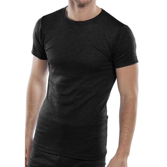 Thermal Vest Short Sleeve Black XXXL