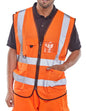 Beeswift Executive Hi Viz Waistcoat Orange 4XL