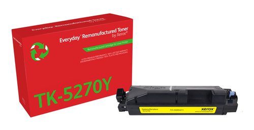 XET Remanufactured Xerox Everyday For Kyocera TK5270Y Yellow Laser Toner 006R04815