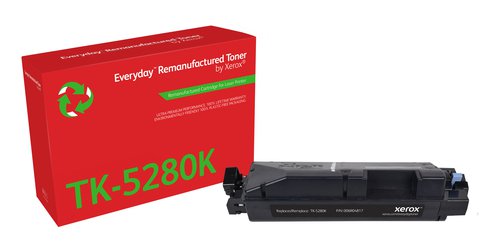 XET Remanufactured Xerox Everyday For Kyocera TK5280K Black Laser Toner 006R04817